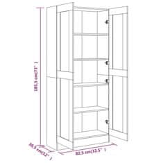 Vidaxl Knihovna hnědý dub 82,5 x 30,5 x 185,5 cm kompozitní dřevo