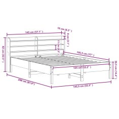 Vidaxl Postel bez matrace bílá 135 x 190 cm masivní borovice