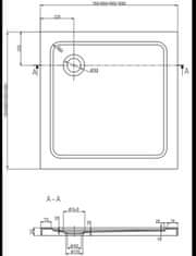 Mexen Rio sprchový kout 80 x 80, transparent, černá + vanička včetně sifonu (860-080-080-70-00-4070B)