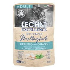 Monge LECHAT Maltagliati Adult kapsička pro dospělé kočky- treska se zeleninou 85g / 1ks