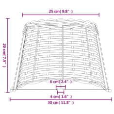 Vidaxl Stínidlo lampy bílé Ø 30 x 20 cm proutěné