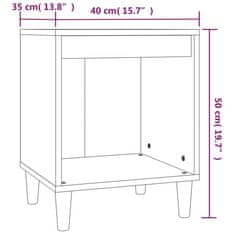 Vidaxl Noční stolek černá 40x35x50 cm kompozitní dřevo