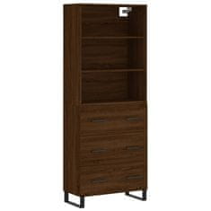 Vidaxl Skříň highboard hnědý dub 69,5 x 34 x 180 cm kompozitní dřevo