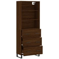 Vidaxl Skříň highboard hnědý dub 69,5 x 34 x 180 cm kompozitní dřevo