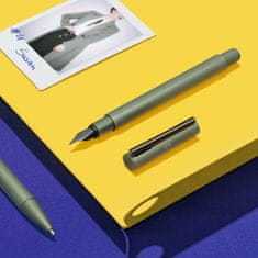 Faber-Castell Neo Slim Aluminium olivově zelená M, plnicí pero