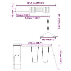 Vidaxl Dětské hřiště na zahradu masivní dřevo douglasky