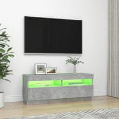 Vidaxl TV skříňka s LED osvětlením betonově šedá 100 x 35 x 40 cm