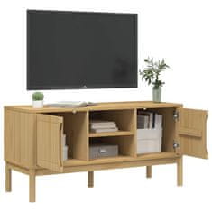 Vidaxl TV stolek FLORO voskově hnědý 114x43x55 cm masivní borové dřevo