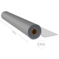 Vidaxl Role ochranné fólie na stůl matná 0,9 x 15 m 2 mm PVC