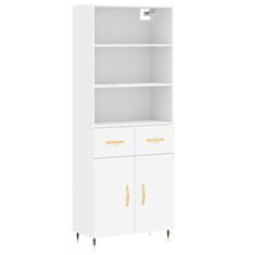 Vidaxl Skříň highboard bílá 69,5 x 34 x 180 cm kompozitní dřevo