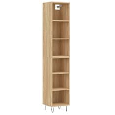 Vidaxl Skříň highboard dub sonoma 34,5x32,5x180 cm kompozitní dřevo