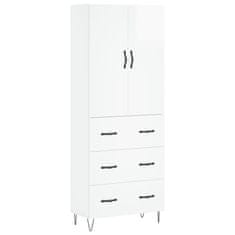 Vidaxl Skříň highboard lesklá bílá 69,5 x 34 x 180 cm kompozitní dřevo