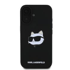 Karl Lagerfeld Zadní kryt Liquid Silicone Choupette Head MagSafe pro iPhone 16 Black