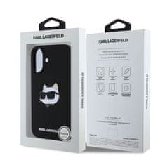 Karl Lagerfeld Zadní kryt Liquid Silicone Choupette Head MagSafe pro iPhone 16 Black