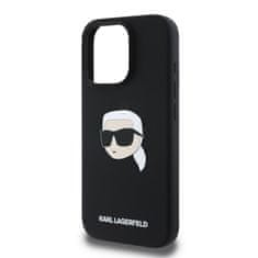 Karl Lagerfeld Zadní kryt Liquid Silicone Karl Head MagSafe pro iPhone 16 Pro Max Black