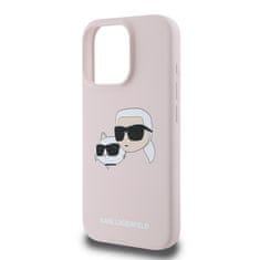 Karl Lagerfeld Zadní kryt Liquid Silicone Double Heads MagSafe pro iPhone 16 Pro Pink