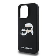 Karl Lagerfeld Zadní kryt Liquid Silicone Double Heads MagSafe pro iPhone 16 Pro Black