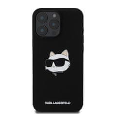 Karl Lagerfeld Zadní kryt Liquid Silicone Choupette Head MagSafe pro iPhone 16 Pro Max Black