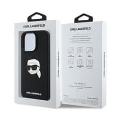 Karl Lagerfeld Zadní kryt Liquid Silicone Karl Head MagSafe pro iPhone 16 Pro Max Black