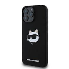 Karl Lagerfeld Zadní kryt Liquid Silicone Choupette Head MagSafe pro iPhone 16 Pro Black