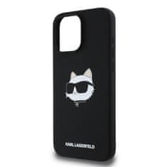 Karl Lagerfeld Zadní kryt Liquid Silicone Choupette Head MagSafe pro iPhone 16 Pro Max Black