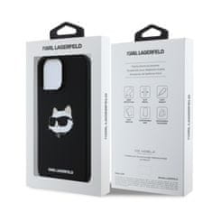 Karl Lagerfeld Zadní kryt Liquid Silicone Choupette Head MagSafe pro iPhone 16 Pro Black