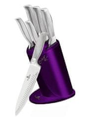 Berlingerhaus Sada nožů ve stojanu 6 ks Royal Purple Metallic Line Kikoza Collection BH-2269