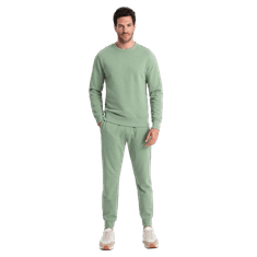 OMBRE Pánská souprava mikina + kalhoty jogger zelená V3 Z79 MDN126811 XL