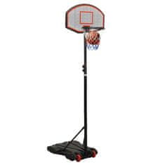 Vidaxl Basketbalový koš černý 216–250 cm polyethylen