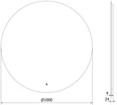 Mexen Mexen Erg osvětlené koupelnové zrcadlo, kulaté 100 cm, LED 6000K, 9823-100-100-611-00 - MEXEN