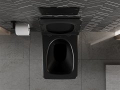 Mexen Mexen Vera rimless WC s pomalým dovíráním tenkým sedátkem, Duroplast, černá matná 30164070 - MEXEN