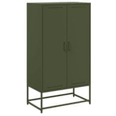 Vidaxl Skříň highboard olivově zelená 68,5 x 38,5 x 123,5 cm ocel