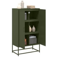 Vidaxl Skříň highboard olivově zelená 68,5 x 38,5 x 123,5 cm ocel