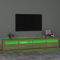 Vidaxl TV skříňka s LED osvětlením dub sonoma 240x35x40 cm