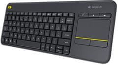 Logitech Wireless Touch Keyboard K400 Plus - CZ - klávesnice bezdrátová, USB, černá