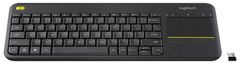 Logitech Wireless Touch Keyboard K400 Plus - CZ - klávesnice bezdrátová, USB, černá