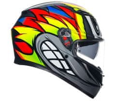 AGV Helma na moto 2118381001 012 K3 E2206 MPLK BIRDY 2.0 GREY/YELLOW/RED vel. XS