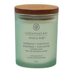 Svíčka ve skleněné váze Chesapeake Bay Candle, Rovnováha a harmonie, vodní hruška, 96 g