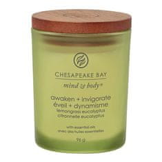 Svíčka ve skleněné váze Chesapeake Bay Candle, Probuzení a osvěžení, citronová tráva a eukalyptus, 96 g