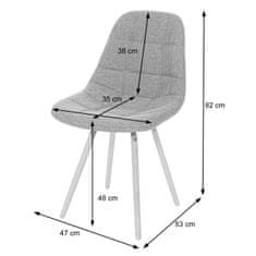 MCW Jídelní židle A60 II, židle kuchyňská židle, retro design 50. let ~ imitace kůže hnědá