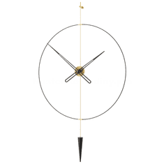 Mclock Designové nástěnné hodiny PP801 Pendulum Plus antique gold-black 80cm