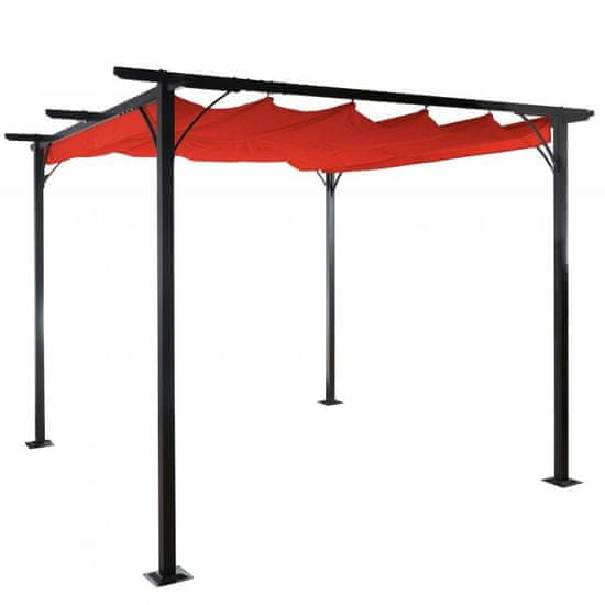 MCW Pergola C42, zahradní pavilon, robustní 6cm rám + posuvná střecha