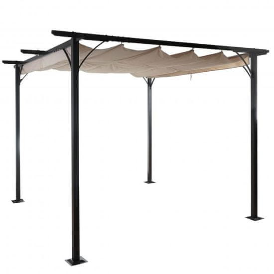 MCW Pergola C42, zahradní pavilon, robustní 6cm rám + posuvná střecha