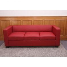 MCW 3-1-1 Sedací souprava Gauč Garnitur Loungesofa Lille ~ Leder rot