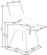 Halmar Moderní jídelní židle K479 tmavě zelená (2p=4szt) (2 Karton)