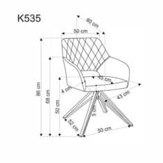 Halmar Moderní jídelní židle K535 tmavě zelená (1p=2szt)