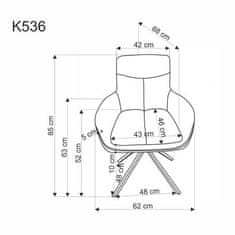 Halmar Moderní jídelní židle K536 olivová (1p=2szt)