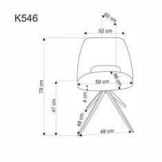 Halmar Moderní jídelní židle K546 béžová (2p=2szt) (2 Karton)