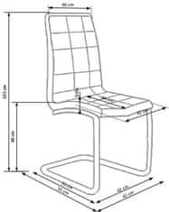 Halmar Moderní jídelní židle K147 šedá (2p=4szt) (2 Karton)