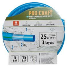 Procraft Zahradní hadice PR-3KGH1925 3 vrstvy, 3/4&quot; 25 m